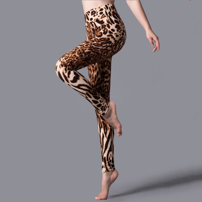 Women Leopard Print Gym Pants Big Leopard