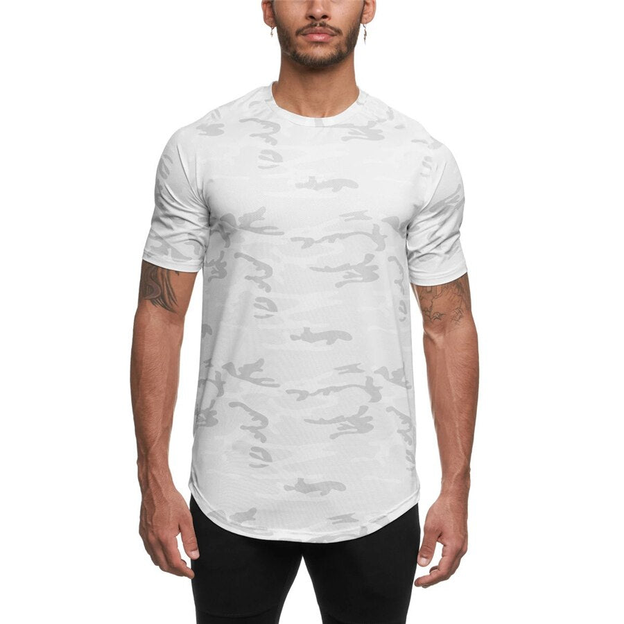 Camo Short Sleeve Workout Gym T-shirt