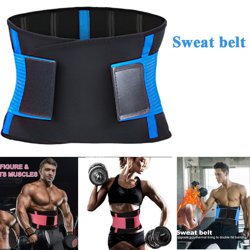 Gym Fitness Weight Lifting Belt blue sweat belt