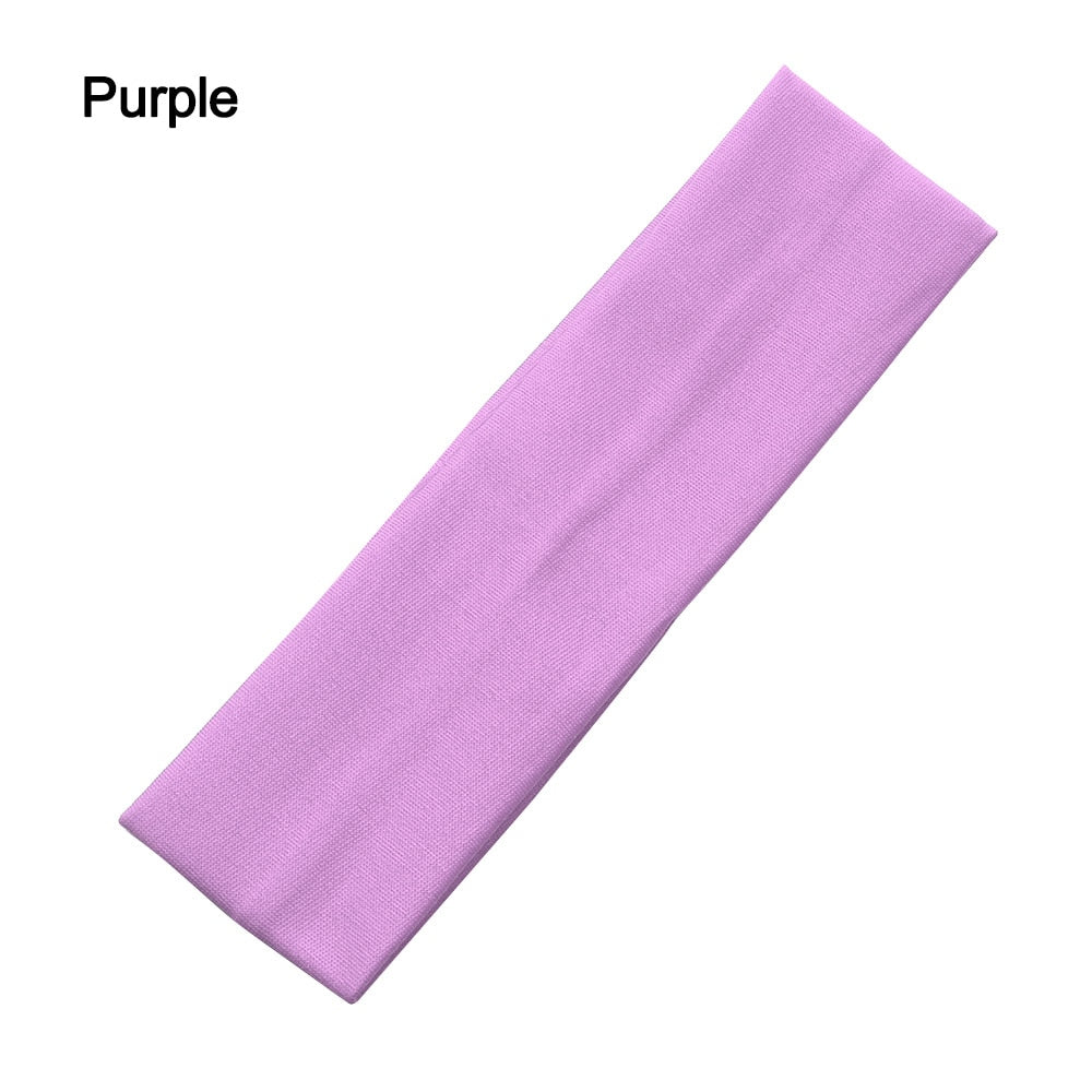 Anti-slip Elastic Plastic Yoga Hair Bands C purple