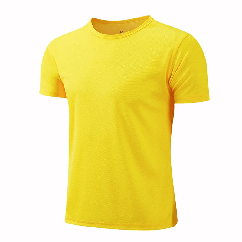 Quick-drying Round Neck Sport T-shirt yellow China|Pack of 1