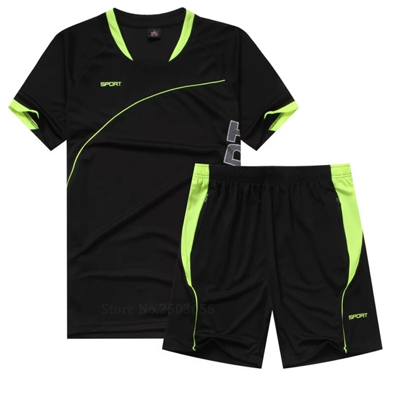 Men Running Short Sleeve+Shorts Suit