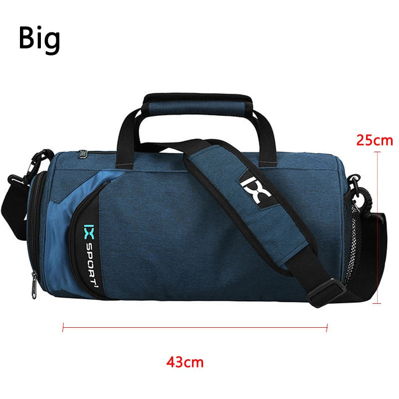 Men Gym Travel Sport Bags Blue Big