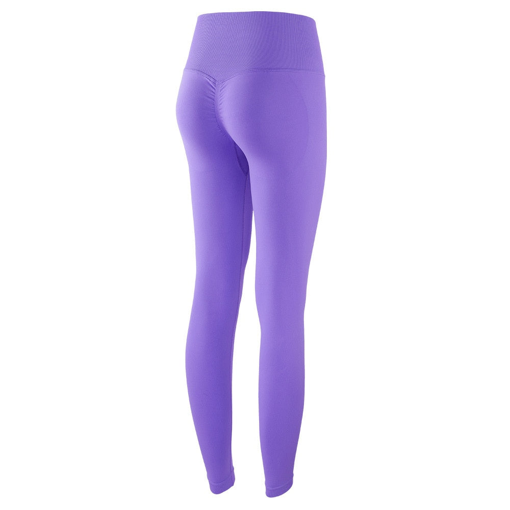 Women Autumn Seamless Yoga Pant Tomato purple