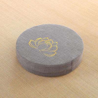 Yoga Meditation Cushion Backrest Pillow Grey Embroidery 40x6cm