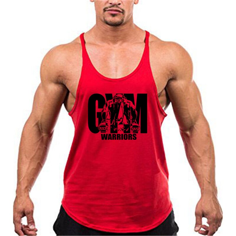 Men Gym Stringer Tank Top red 169