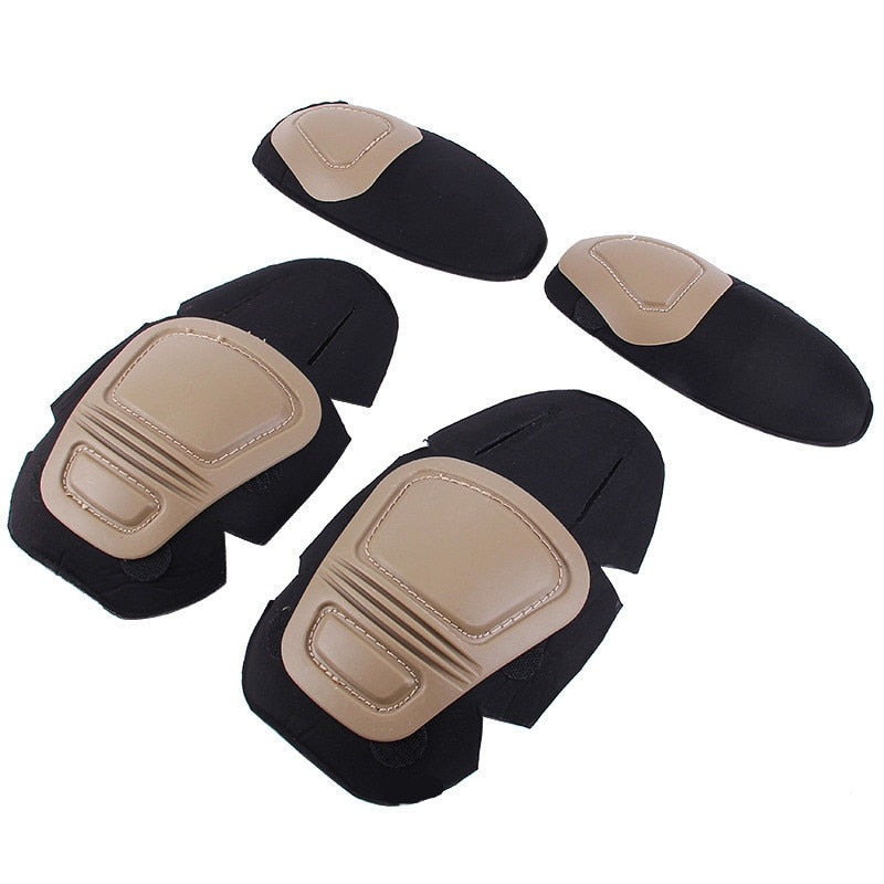 Tactical Knee Elbow Protector Pad 1 Set Khaki