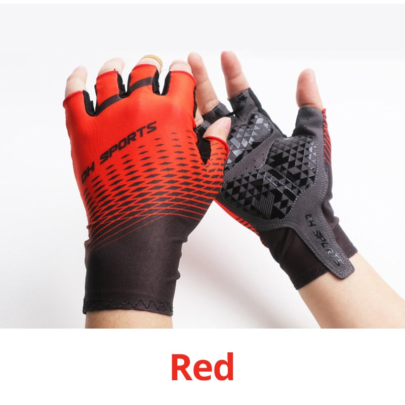 Cycling Socks & Gloves Set Half Gloves Red