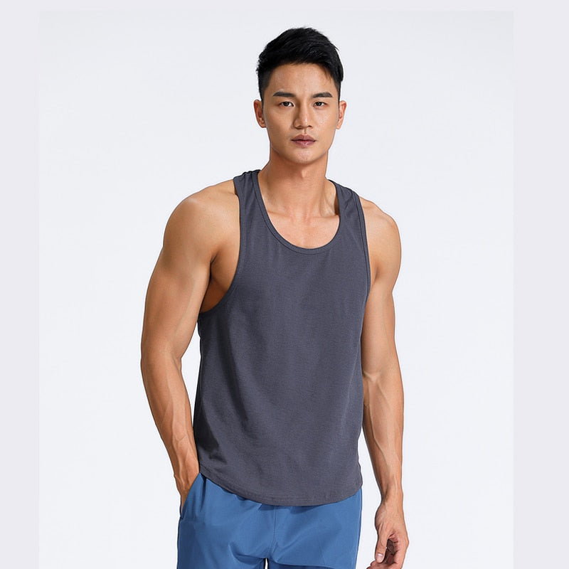 Men Gym Sleeveless Shirt MW1603-Gray