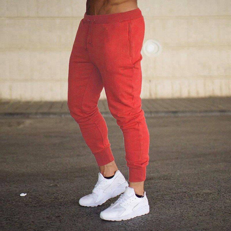 Men pantalon Solid sweatpants Red Pack of 1