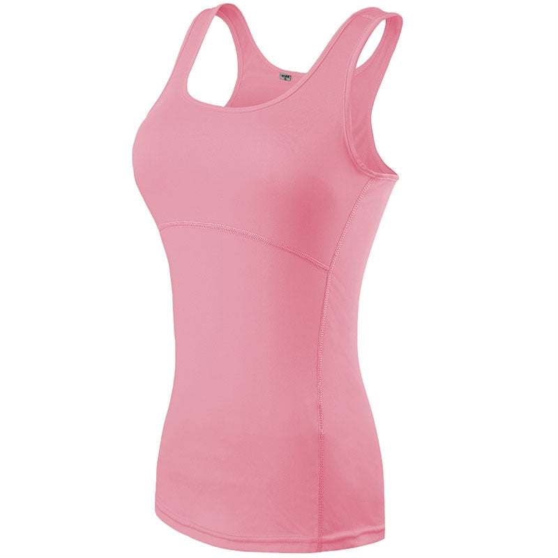 Women Sexy Gym Sportswear Vest Petal pink