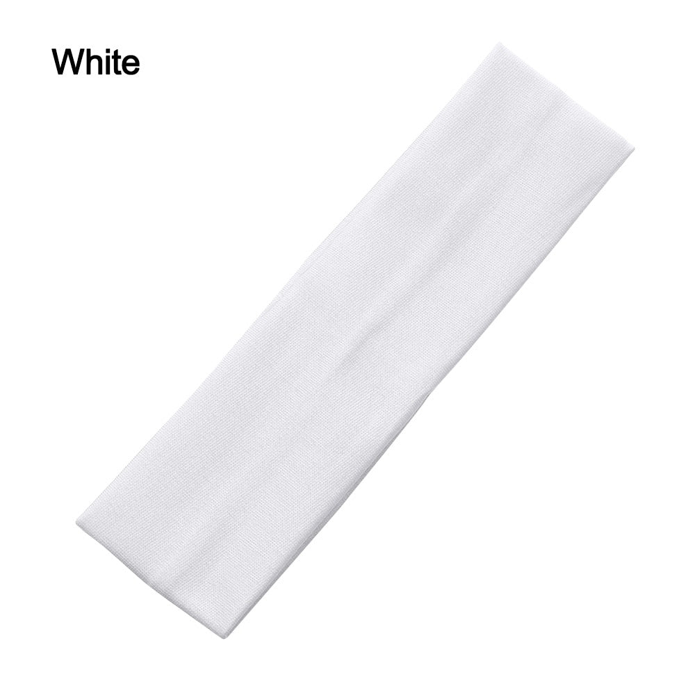 Anti-slip Elastic Plastic Yoga Hair Bands C white