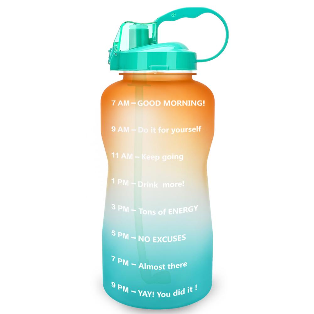 Half Gallon Water Bottle 2L 64oz Half Gallon Orange-A-Green