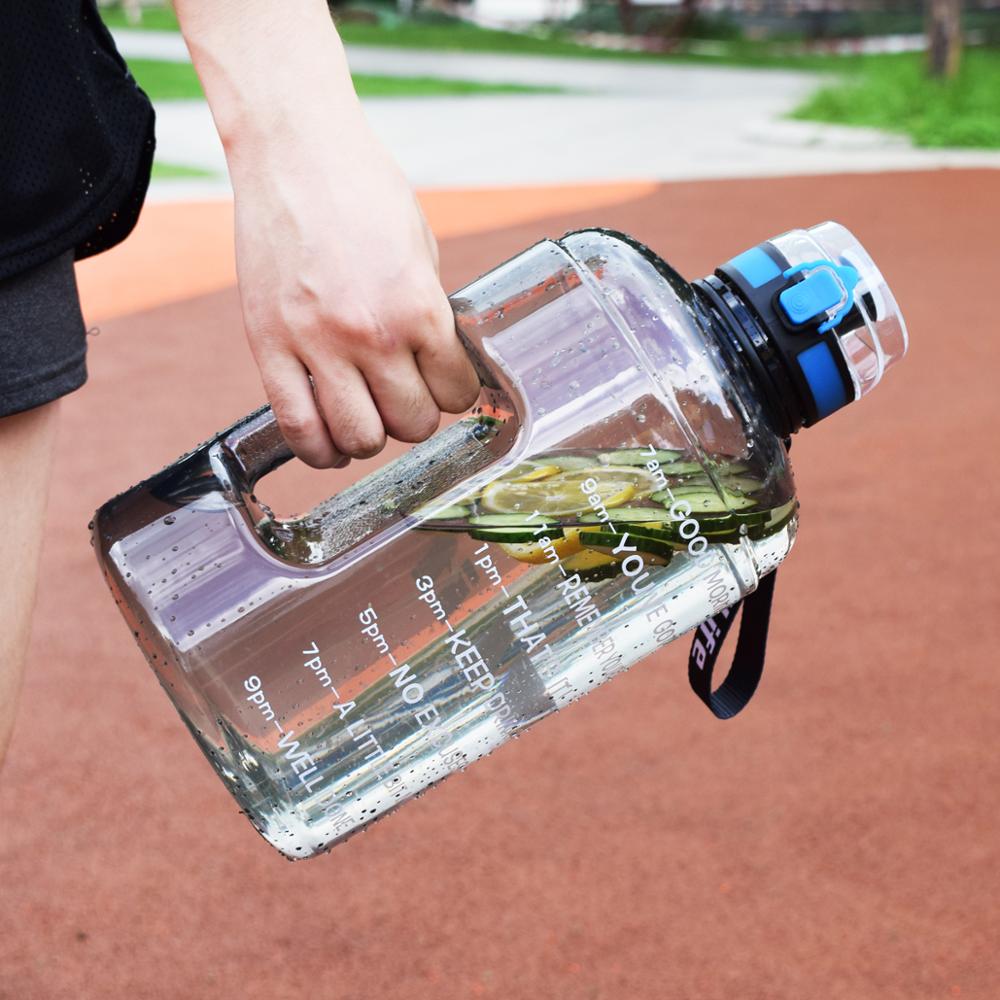 Locking Flip-Flop Lid Outdoor Fitness Water Bottle