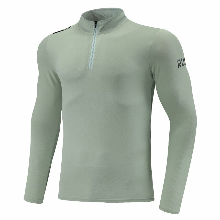 Men Long Sleeve Compression Tshirt Green