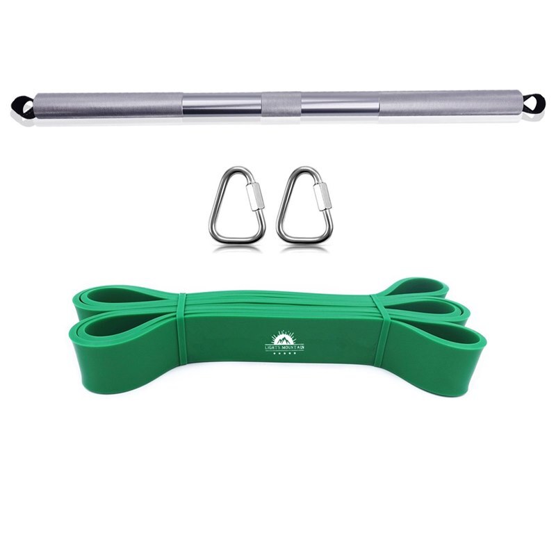 Gym Resistance Bands Aluminum Alloy Bar as picture shows