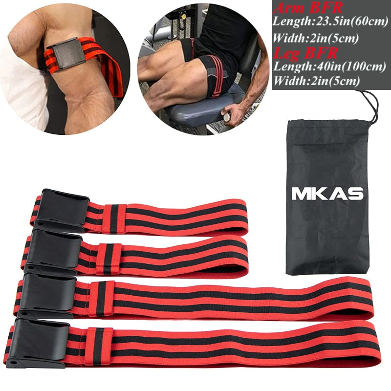 Gym Training BFR Occlusion Bands Red BFR Set