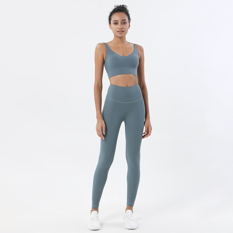 Women Gym Nylon Tracksuits Carbon Blue