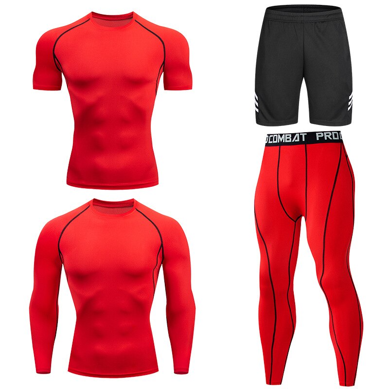 Men Fitness Compression Running Set 6689570209166