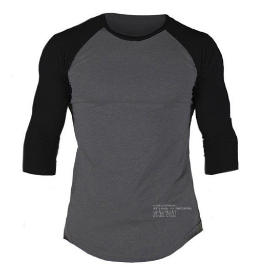 Men Cotton Long Sleeve Gym Shirt