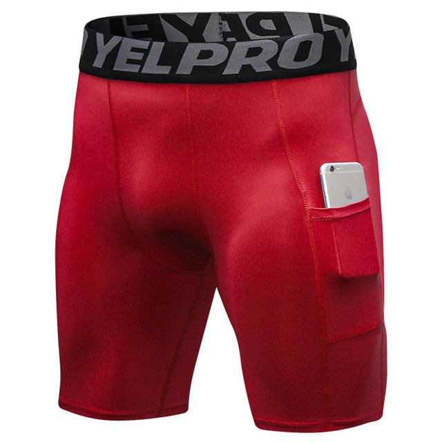 Quick Dry Compression Gym Shorts 1084 red