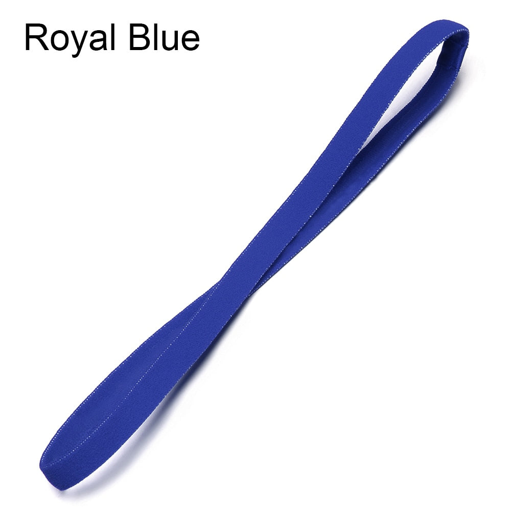 Anti-slip Elastic Plastic Yoga Hair Bands royal blue