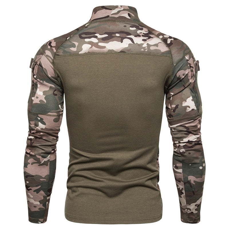 Mens Camouflage Tactical Combat Shirt