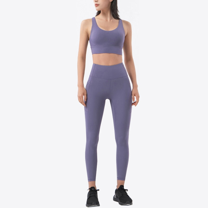 Women Stretch Soft Gym Clothes Amethyst