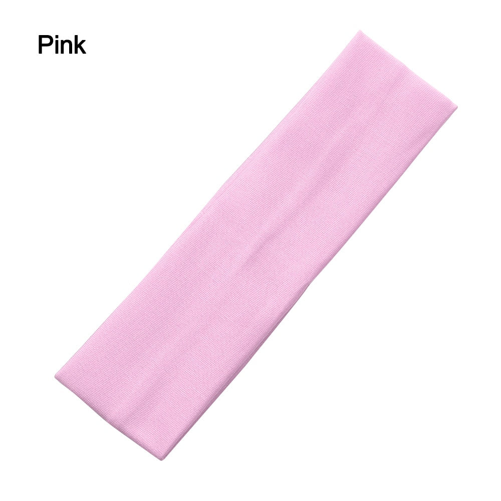 Anti-slip Elastic Plastic Yoga Hair Bands C pink