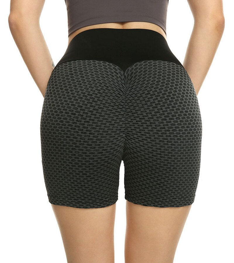 Women High Waist Sport Summer Biker Shorts black