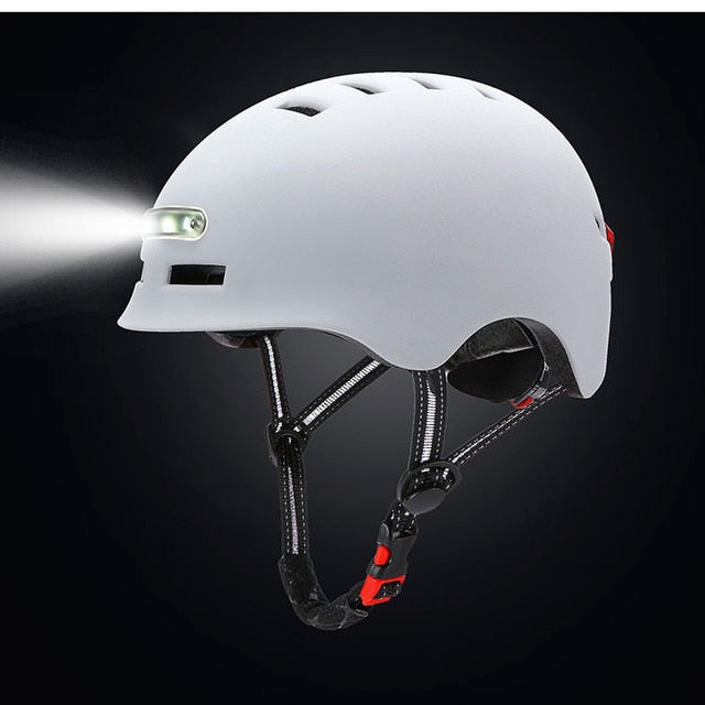 Electric Cycling Bicycle Helmet White