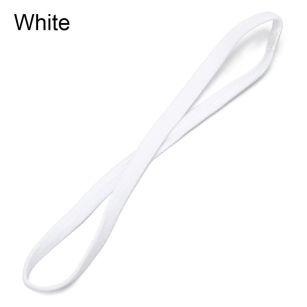 Anti-slip Elastic Plastic Yoga Hair Bands white