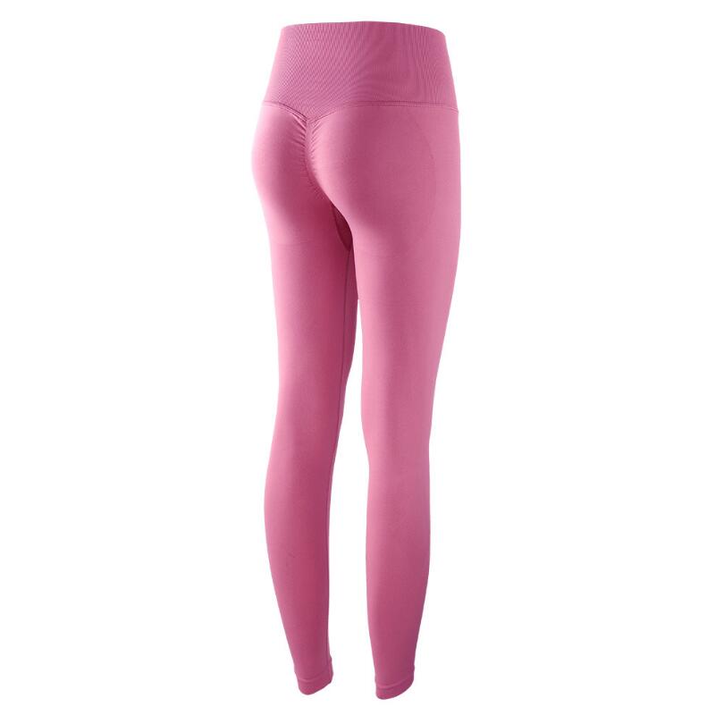 Women Autumn Seamless Yoga Pant peach pollen