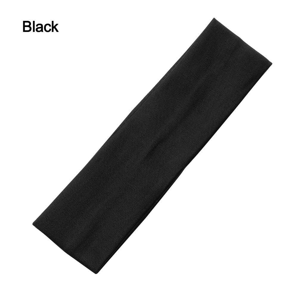 Anti-slip Elastic Plastic Yoga Hair Bands C black