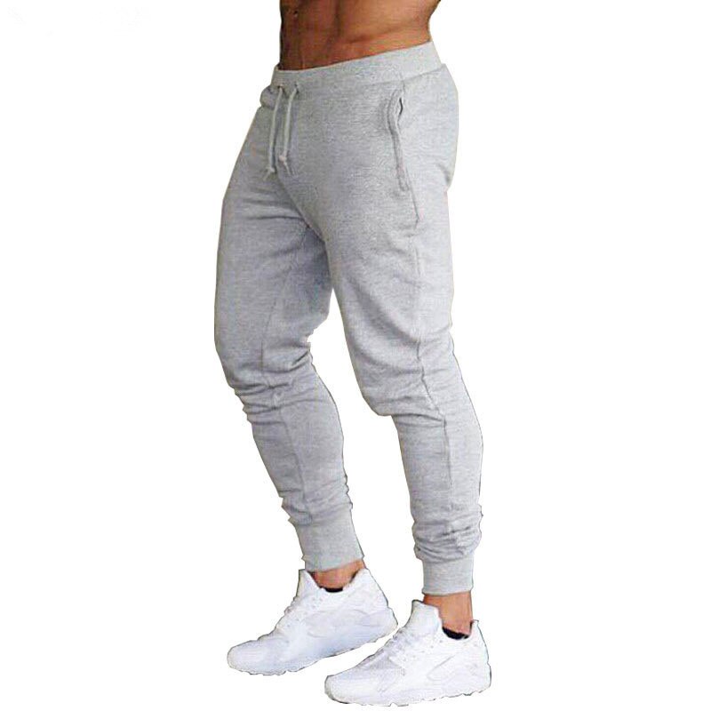 Men pantalon Solid sweatpants Gray Pack of 1