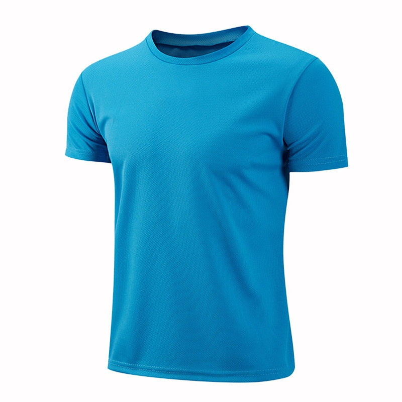 Quick-drying Round Neck Sport T-shirt Lake Blue China|Pack of 1