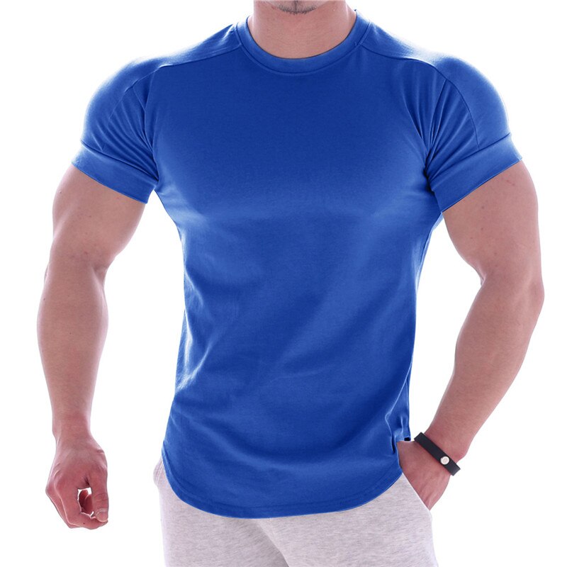 Men Gyms Fitness Short sleeve T-shirt