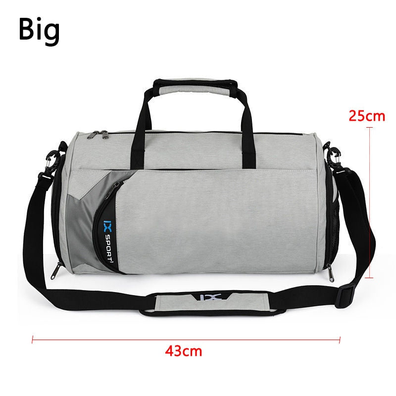 Men Gym Travel Sport Bags Gray Big