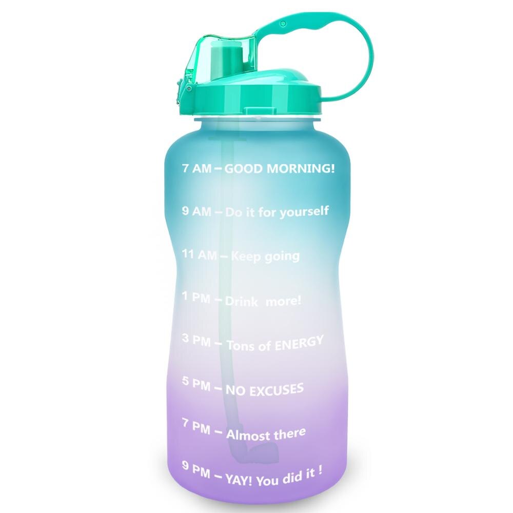 Half Gallon Water Bottle 2L 64oz Half Gallon Green-B-Purple