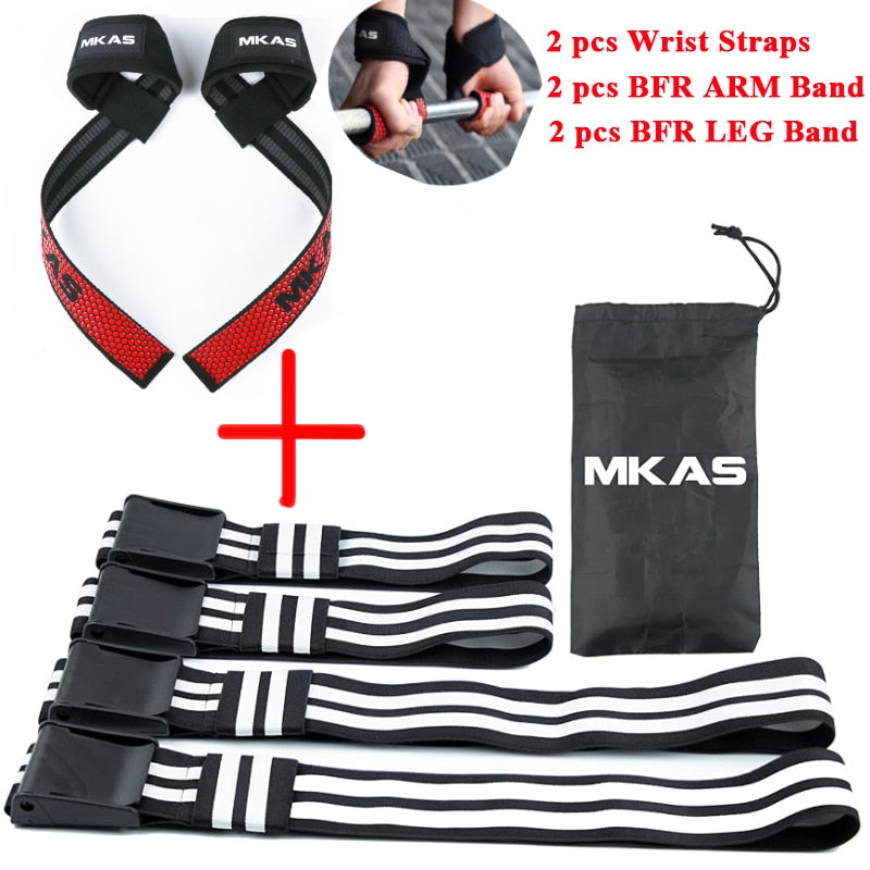 Gym Training BFR Occlusion Bands White Set and Straps