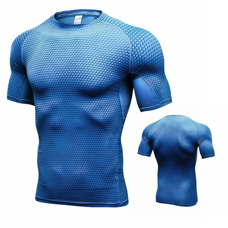 Men Outdoor Running T Shirt blue