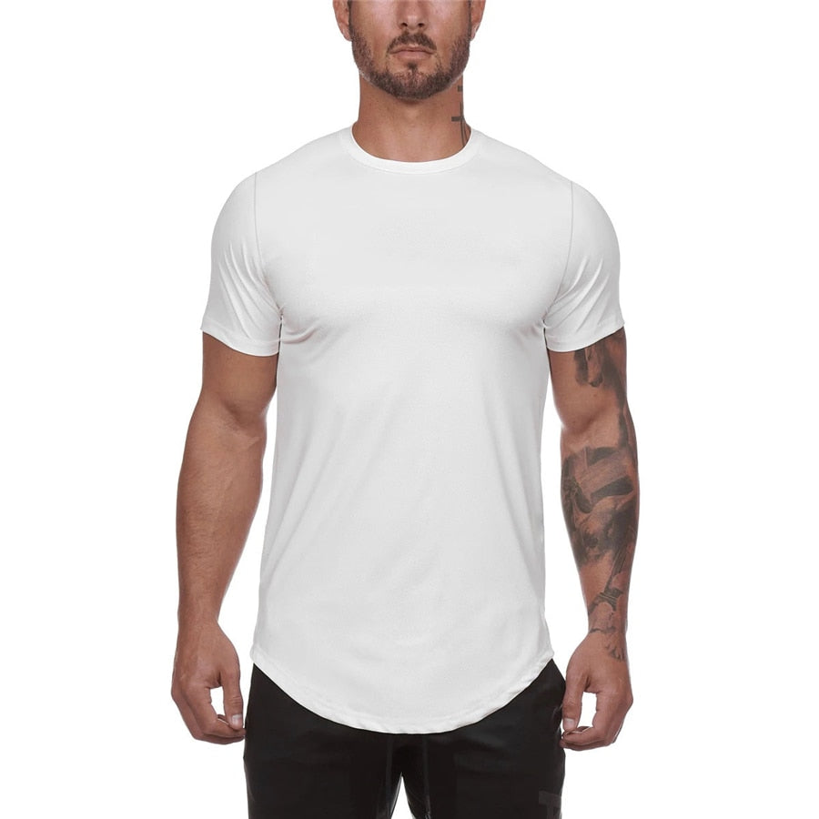 Camo Short Sleeve Workout Gym T-shirt White