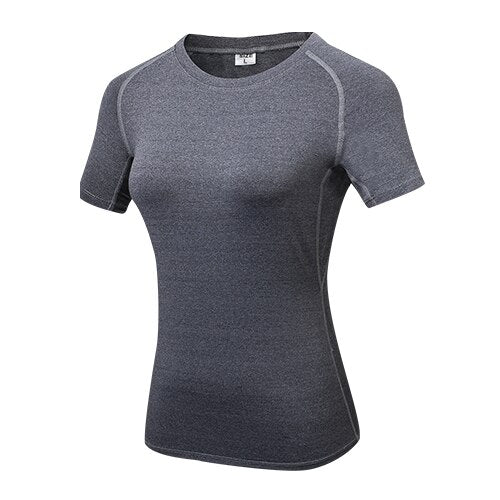 Women Loose Sport Shirts Gray