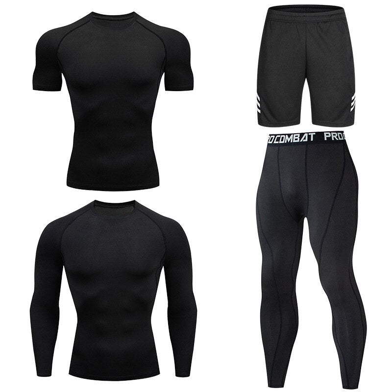 Men Fitness Compression Running Set 6689570209164