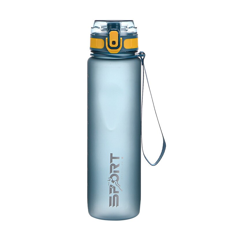 New 1000ML Outdoor Fitness Sports Bottle Haze Blue