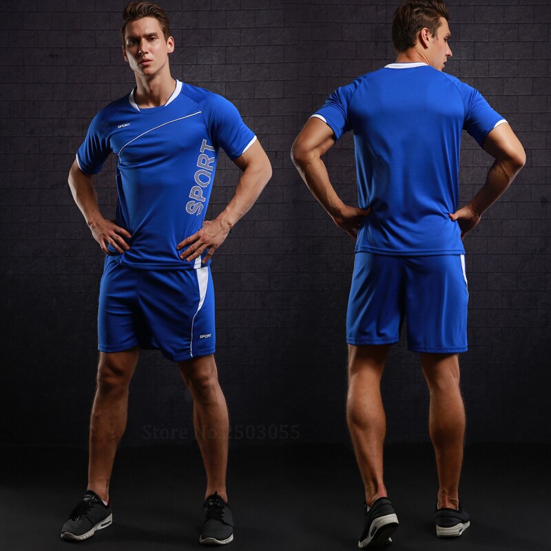 Men Running Short Sleeve+Shorts Suit