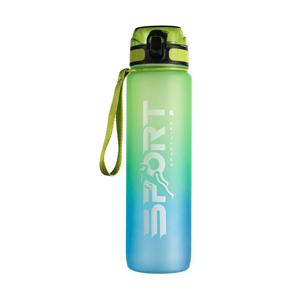 New 1000ML Outdoor Fitness Sports Bottle Green Blue