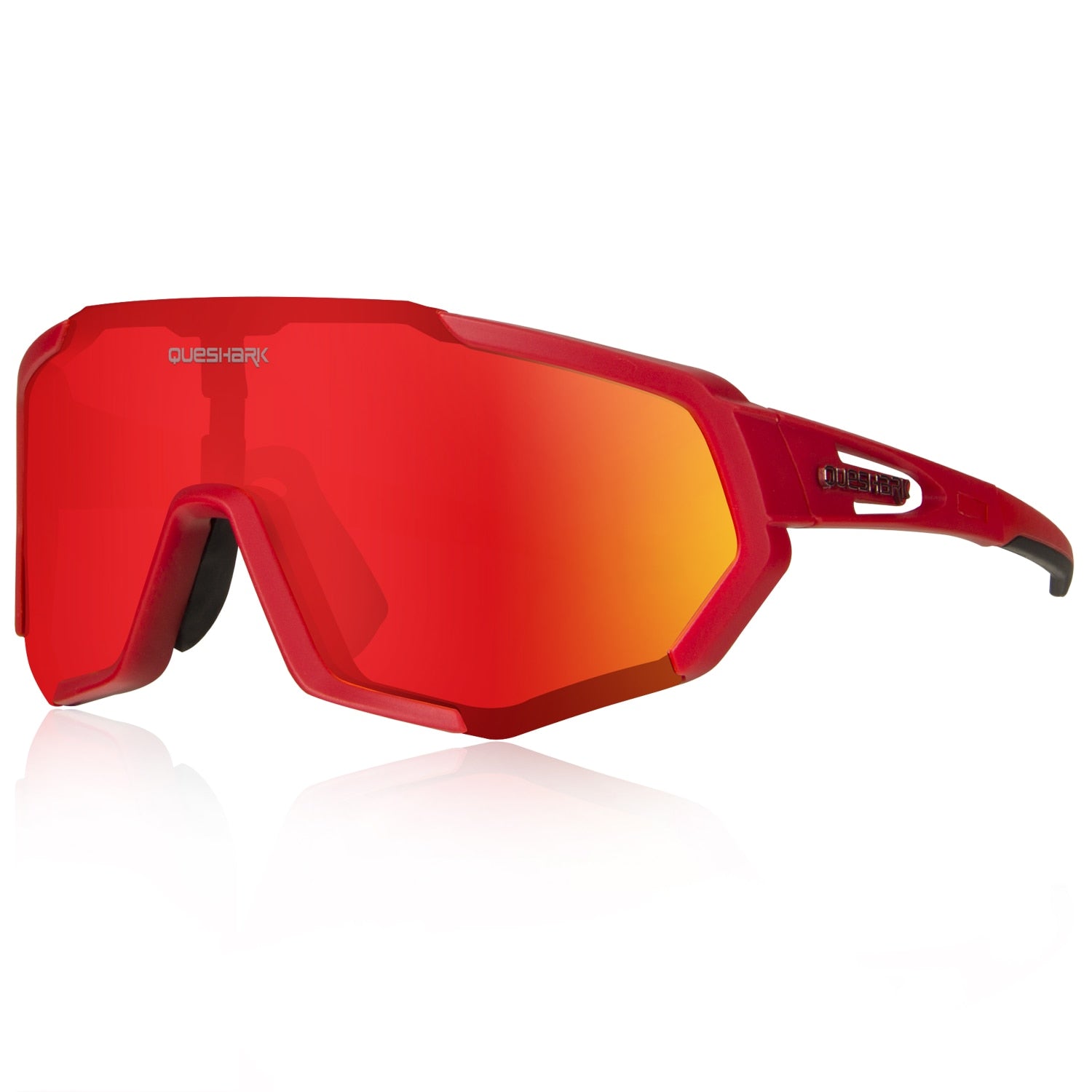 Women Men Mirror Cycling Sunglasses Red One Size