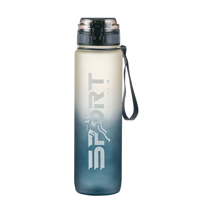 New 1000ML Outdoor Fitness Sports Bottle white Blue