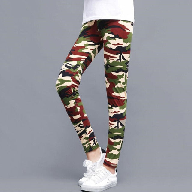 Women Leopard Print Gym Pants Camouflage 8